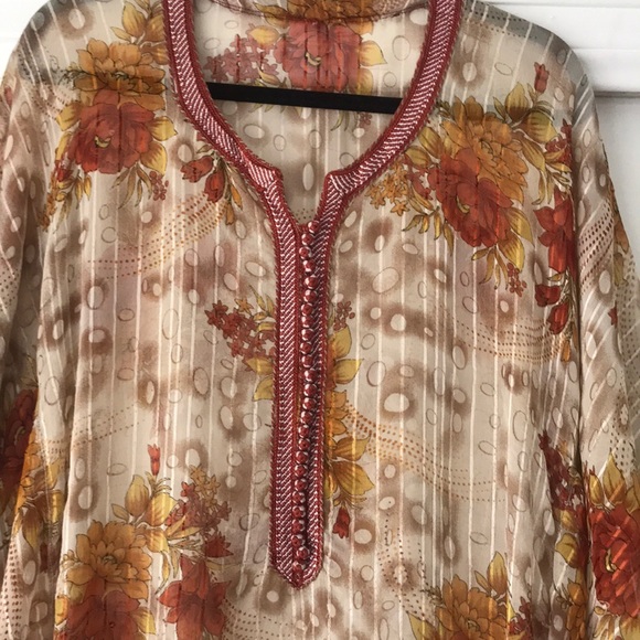 Vintage Sheer Floral Tunic - Picture 5 of 15